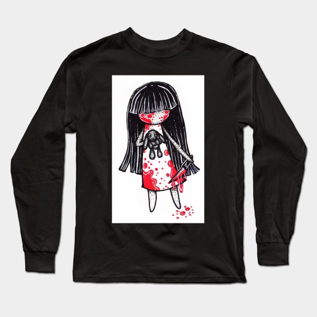 Goth Girl Long Sleeve T-Shirt by nannonthehermit